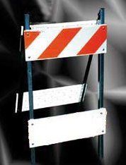 Barricade with 8’’ Waffle Board Plastic Panels — Coachella Valley, CA — Tops N Barricades