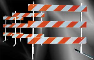 Type 3 Barricade 4’ Length — Coachella Valley, CA — Tops N Barricades