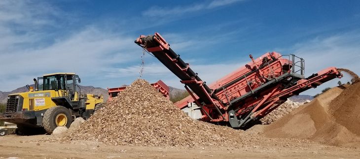 Vehicles Near A Pile Of Gravel — Tucson, AZ — Churchman Sand & Gravel