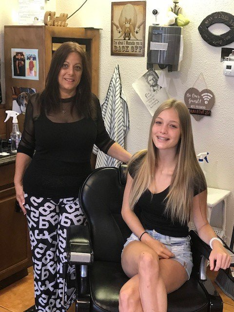 Owner and Her Daughter — Grove City, FL — The Gentlemen's Grooming Shop