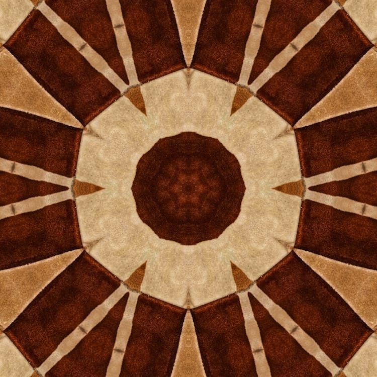 A brown and tan pattern with a circle in the middle
