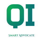 A blue speech bubble with the word Smart Advocate ai - and with the tag line Advocating for your success
