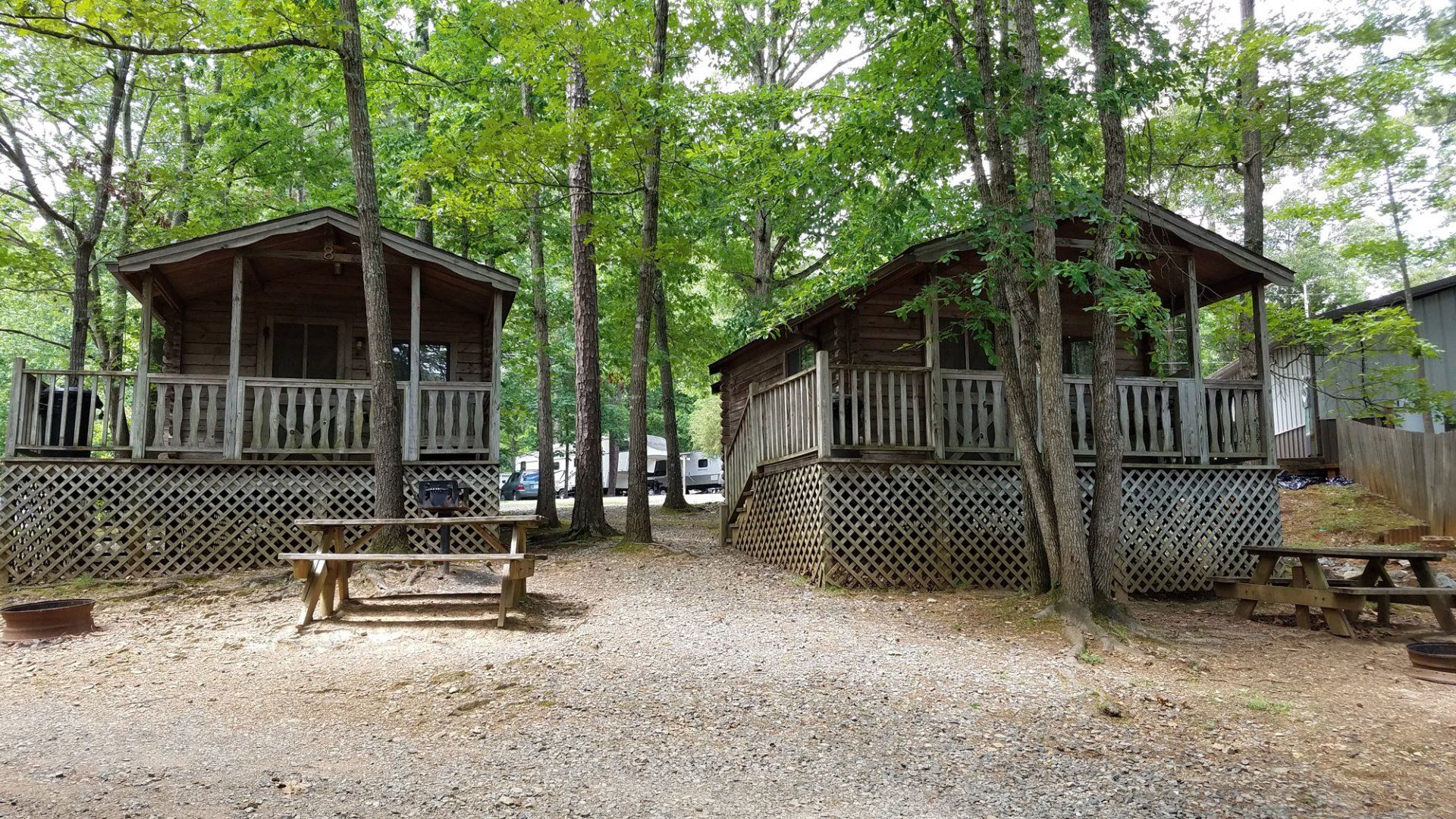 Cabin exterior at High Rock Lake Campground