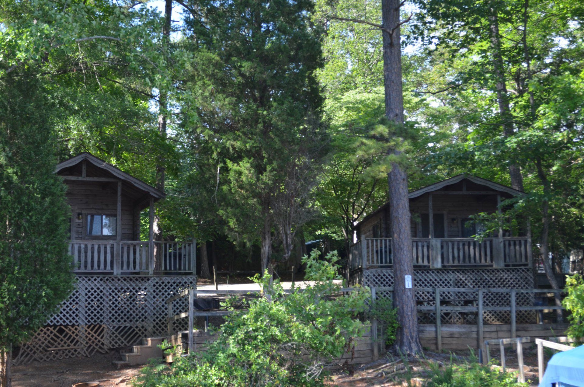 Exterior view of cabins at High Rock Lake Campground