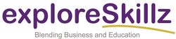 The logo for exploreskillz blending business and education
