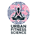Logo: Silhouette meditating in front of mandala design, "Urban Fitness Science" text below.
