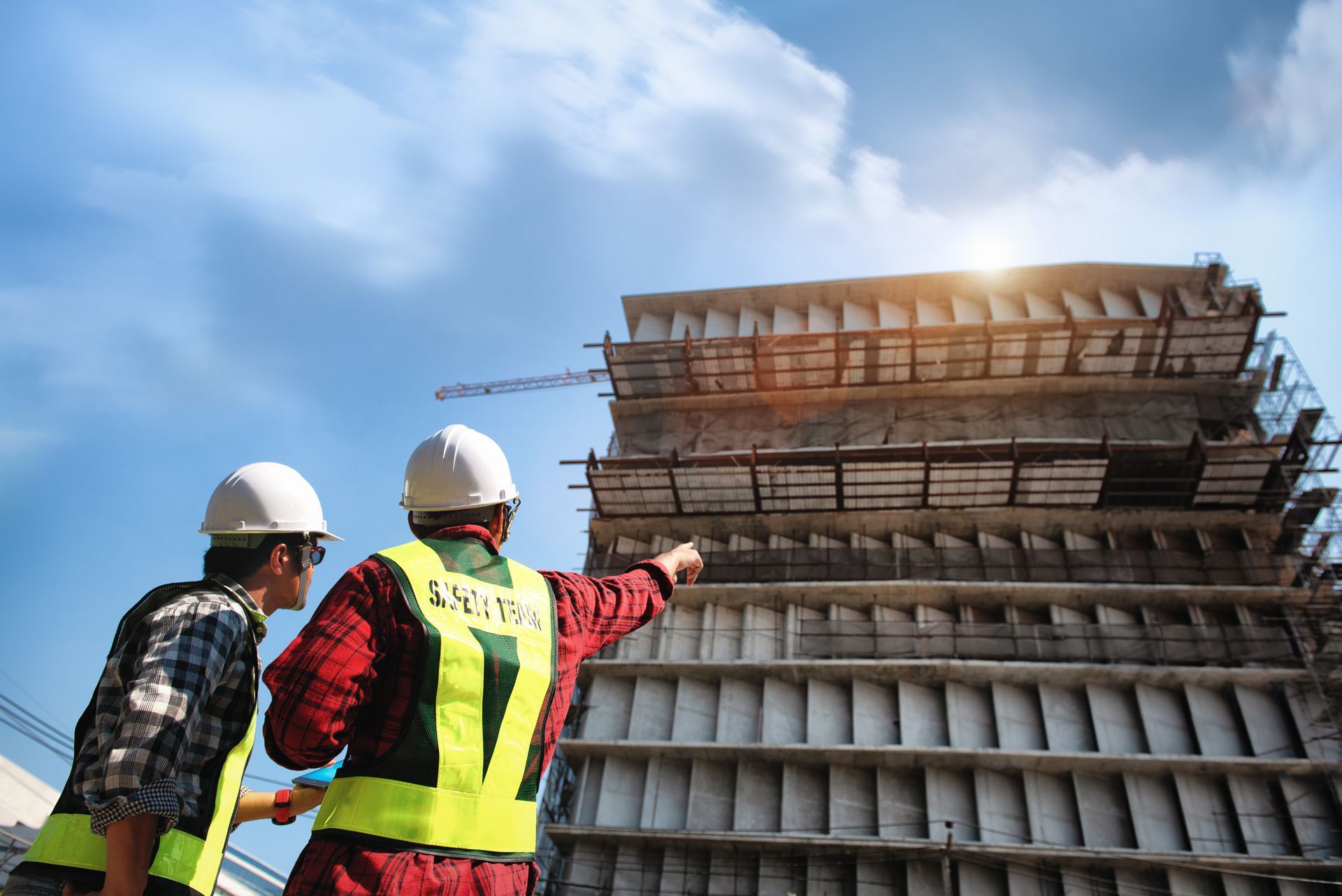Commercial renovation contractor overseeing large-scale commercial building renovation.
