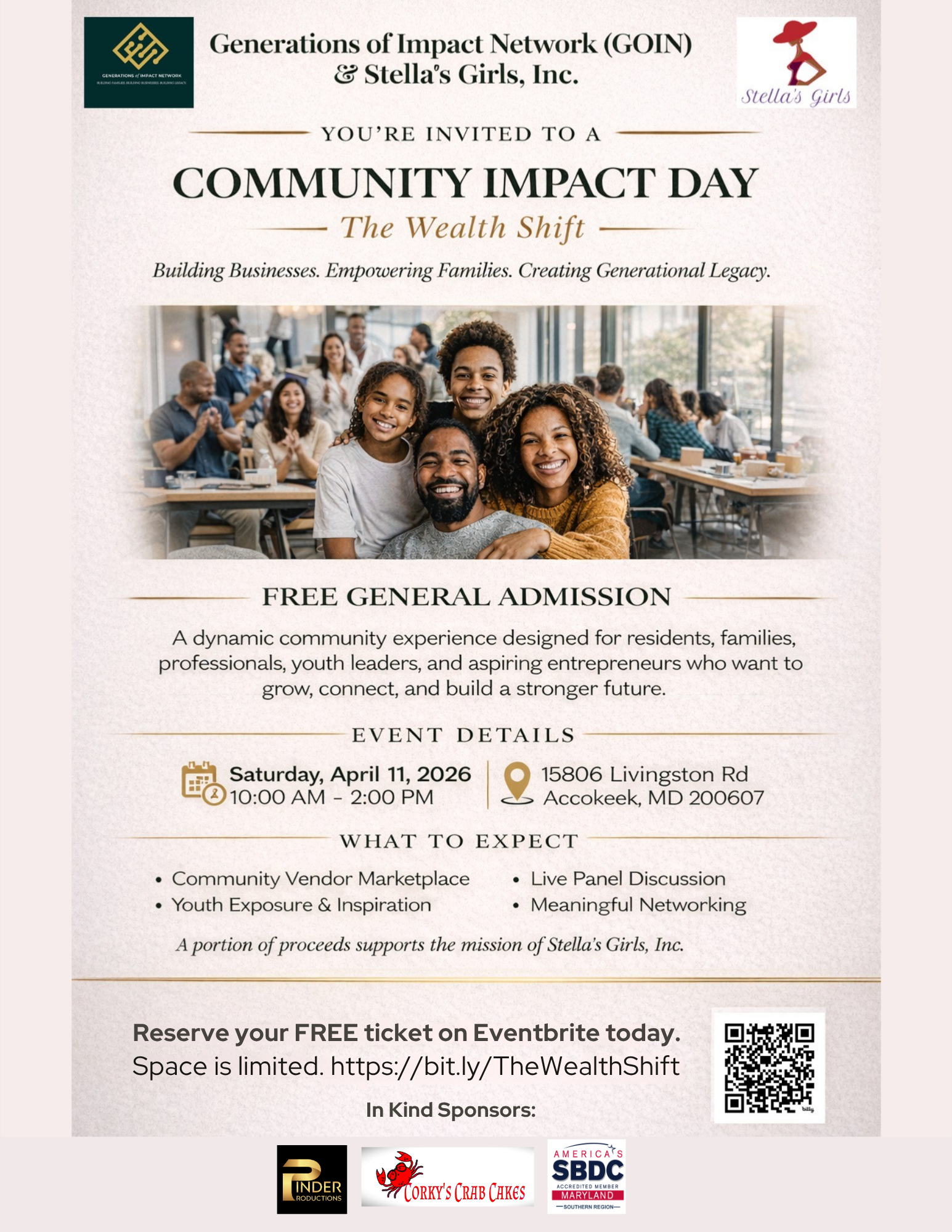 Event flyer for Veterans Connect on April 16th at 6:00 PM EST in Woodbridge, VA, hosted by Fiserv and DAV.
