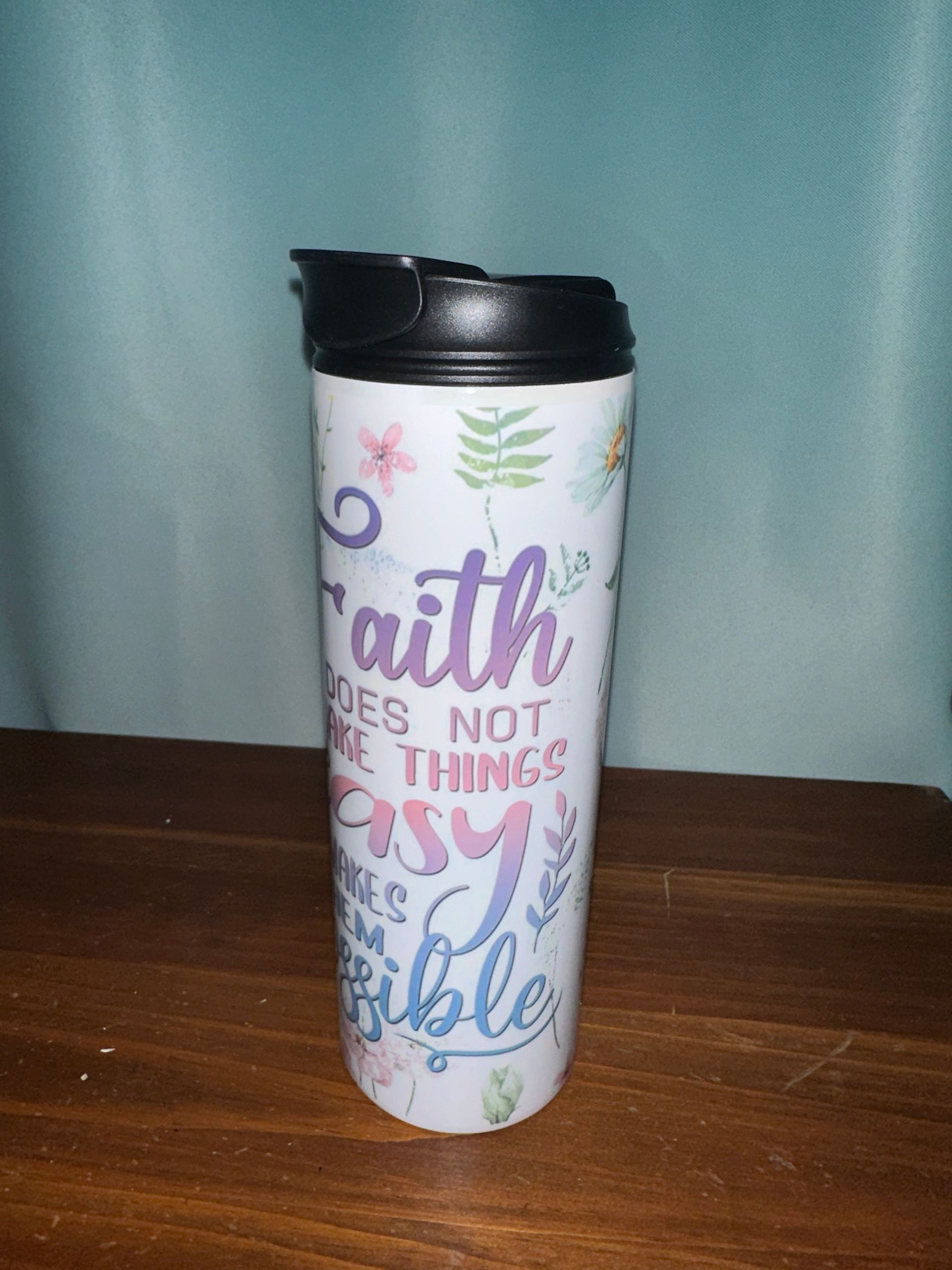 20oz Tumbler - Faith Does Not Make Things Easy, It Makes Them Possible