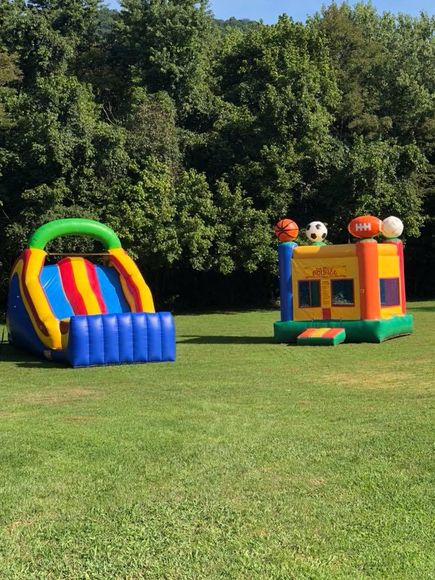 Party Rentals — Kids Playing on a Inflatable Playground in Rogersville, TN