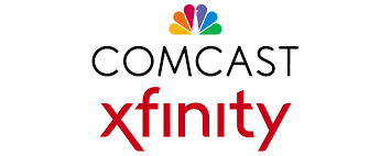 Comcast Xfinity logo with multi-colored arc above 