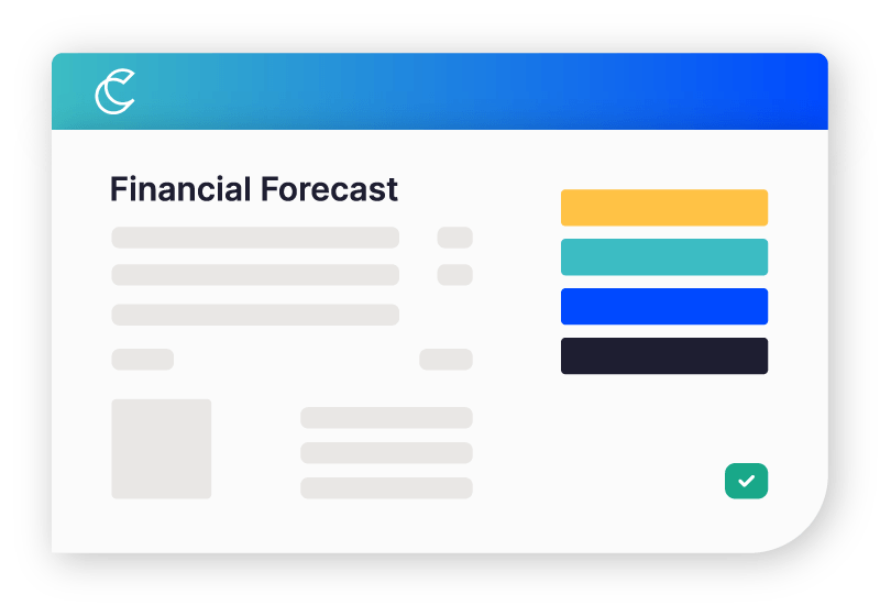 Financial forecast Clarity mock up
