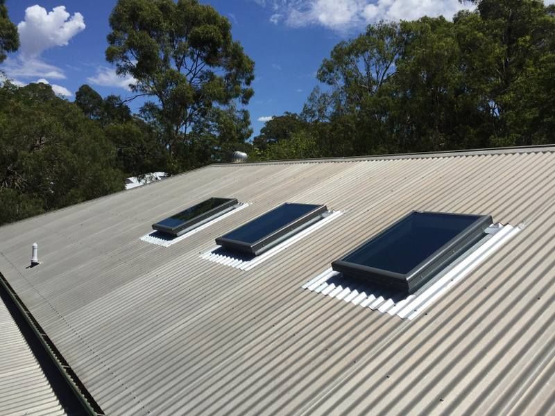 Three skylights on the roof of a building — Lilydale, QLD — SunCity Skylights