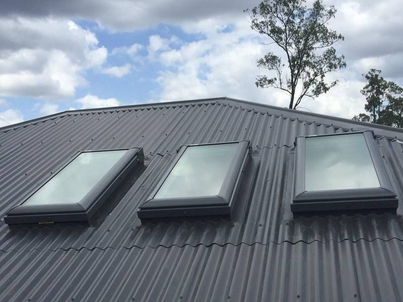 Three skylights on a roof — Lilydale, QLD — SunCity Skylights