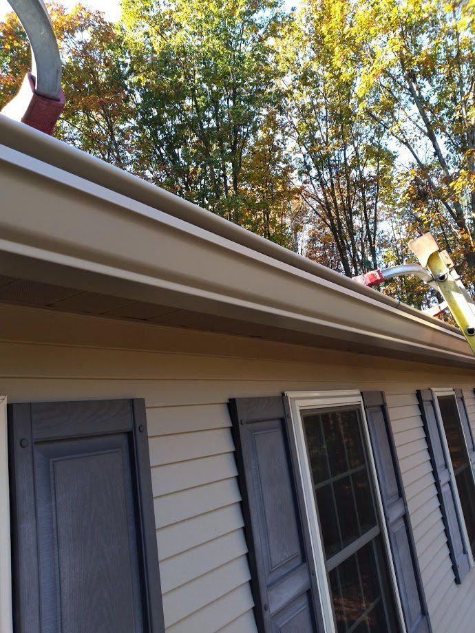 Beige Metal Gutter — Berwick, PA — F & L Gutter Systems, Inc.