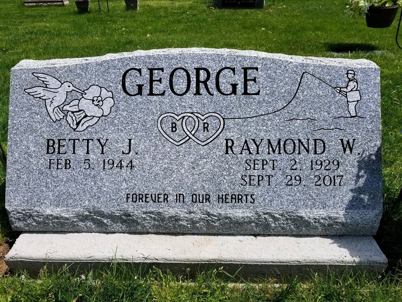 3 Ft. Double Slant Silver Color With Engravings — Willoughby, OH — Northcoast Memorials