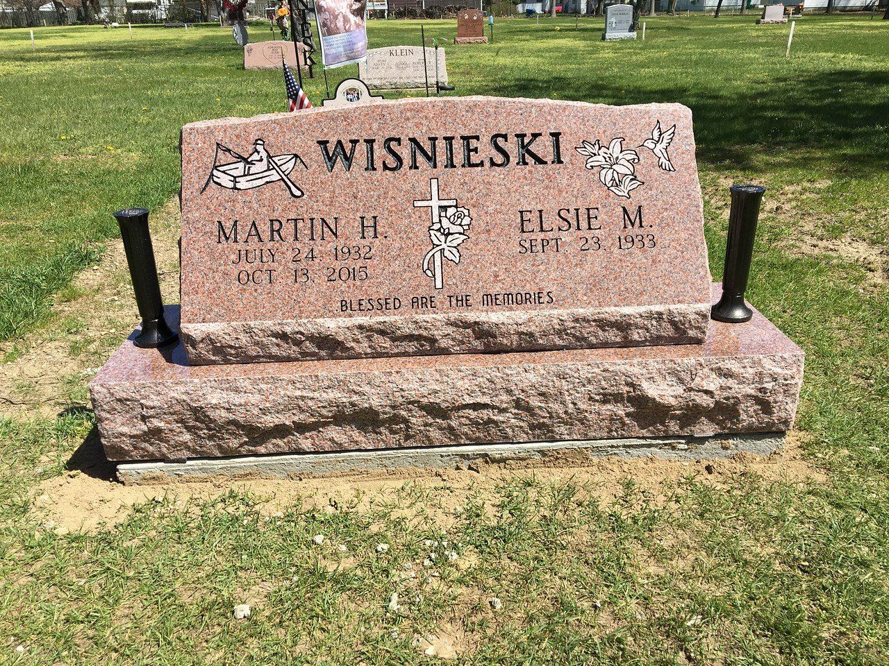 3 Ft. Double Slant Bronze Color — Willoughby, OH — Northcoast Memorials