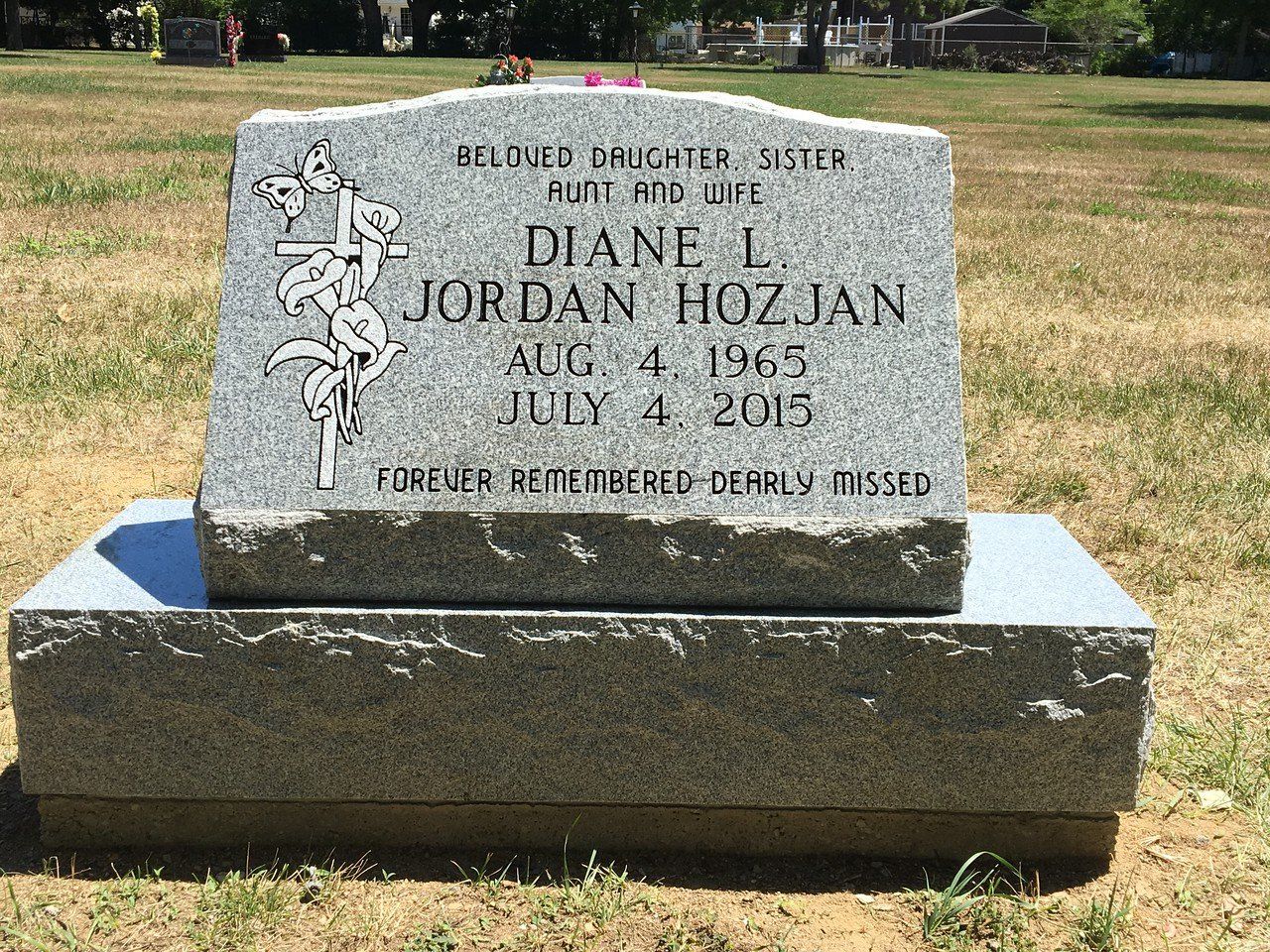 Single Slant With Base Silver Gray Colored — Willoughby, OH — Northcoast Memorials