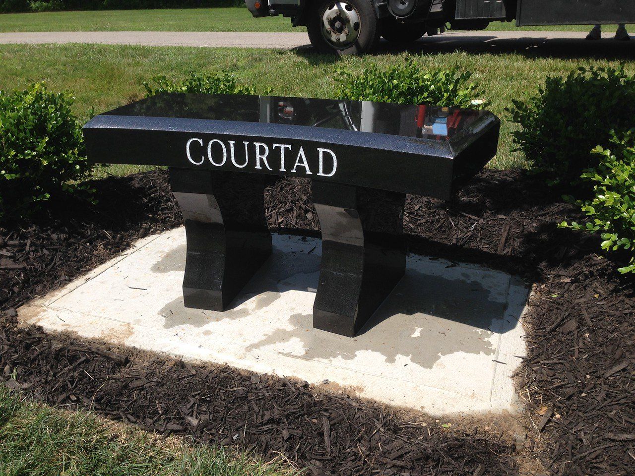 Simple Polished Bench — Willoughby, OH  —  Northcoast Memorials