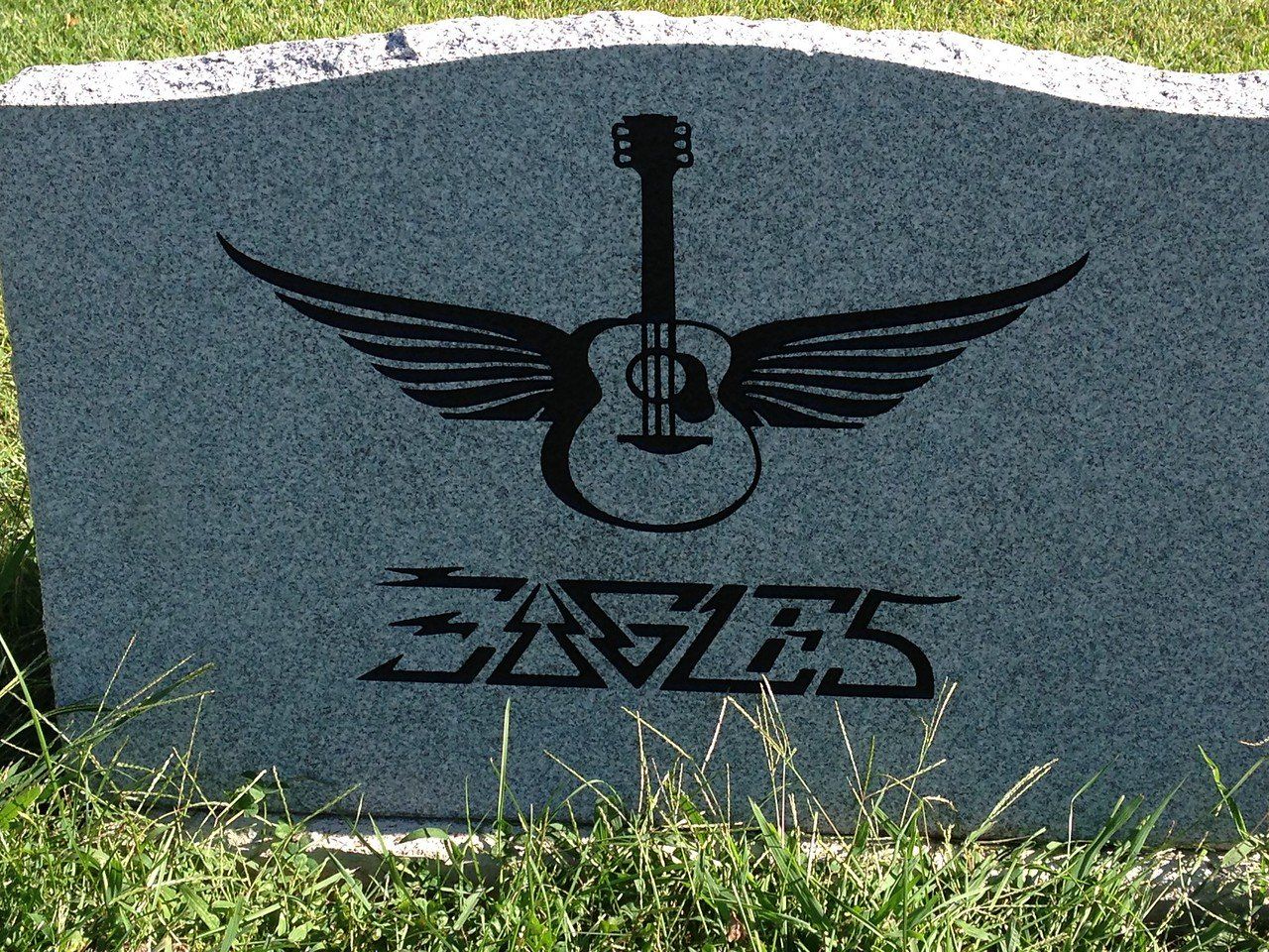 Guitar Engraved Monument— Willoughby, OH  —  Northcoast Memorials