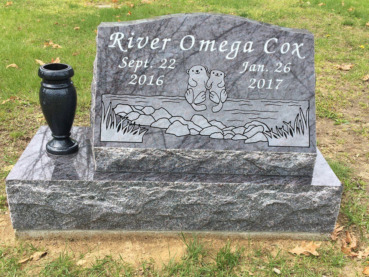 Single Slant With Base — Willoughby, OH — Northcoast Memorials