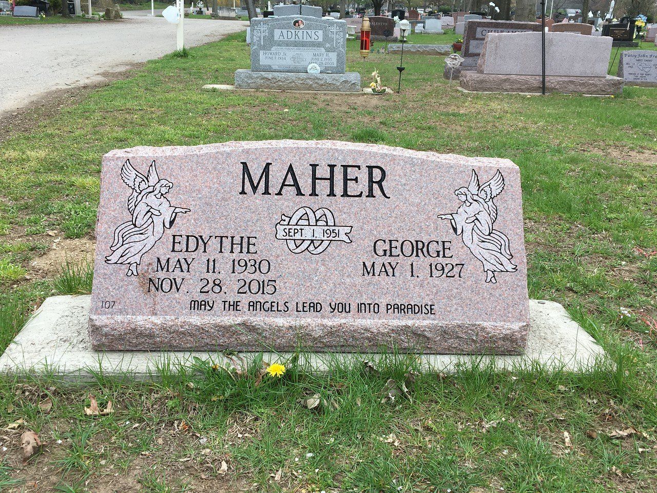 3 Ft. Double Slant Silver Color With Dove Engravings — Willoughby, OH — Northcoast Memorials