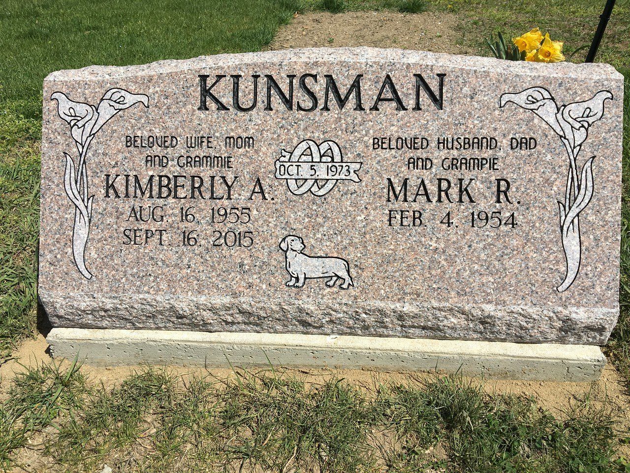 3 Ft. Double Slant Mud Color Plain Engravings — Willoughby, OH — Northcoast Memorials