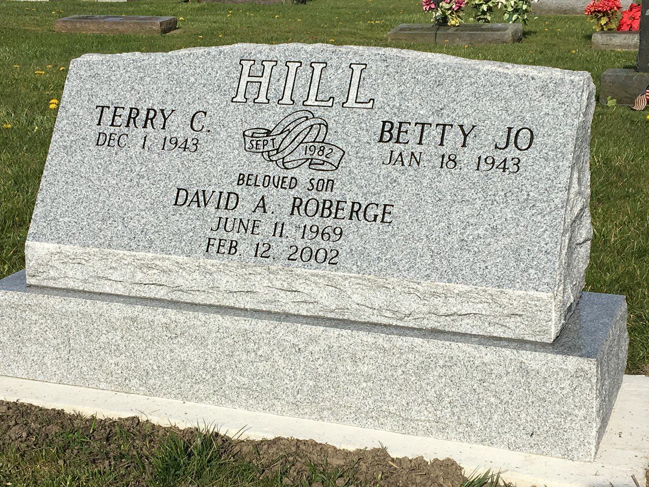 3 Ft. Double Slant Greyish White Color — Willoughby, OH — Northcoast Memorials