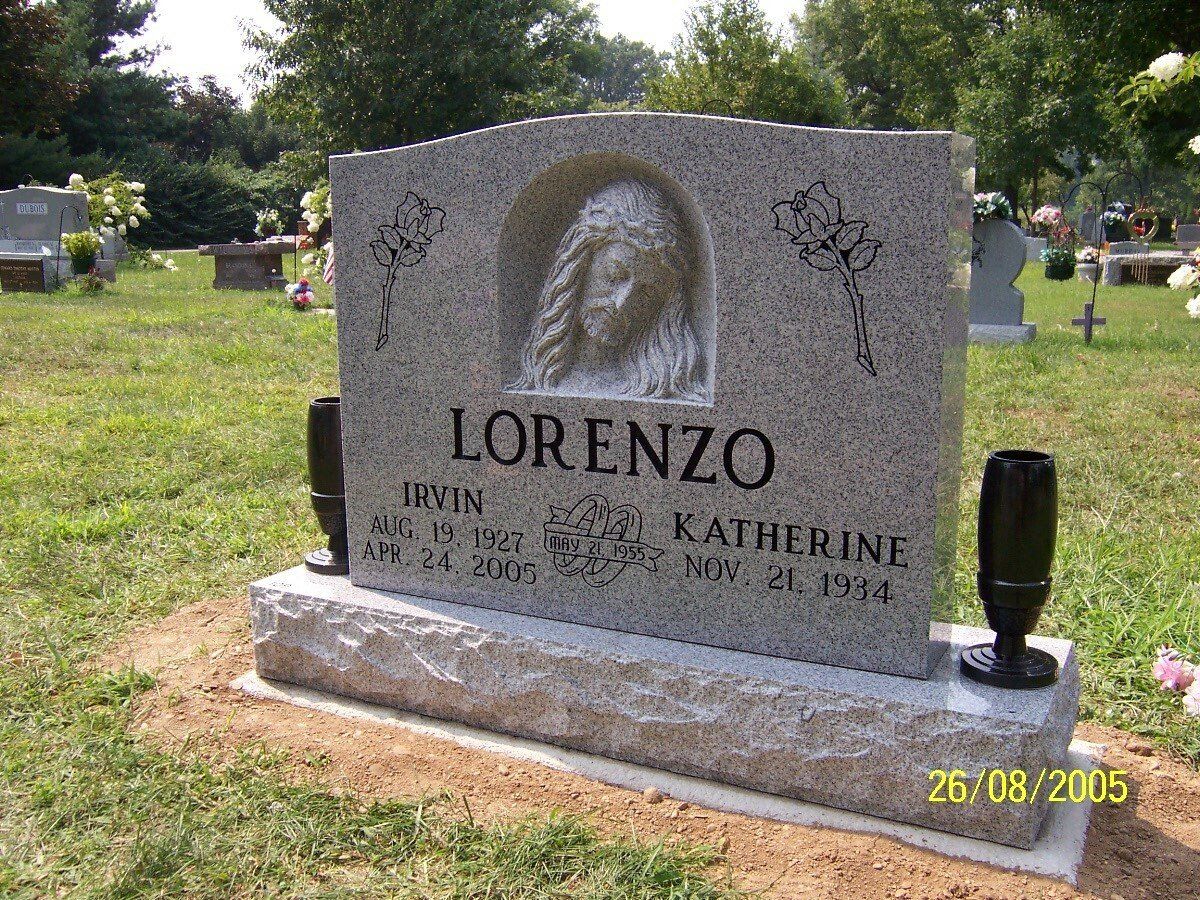 Jesus Carved Monument — Willoughby, OH  —  Northcoast Memorials