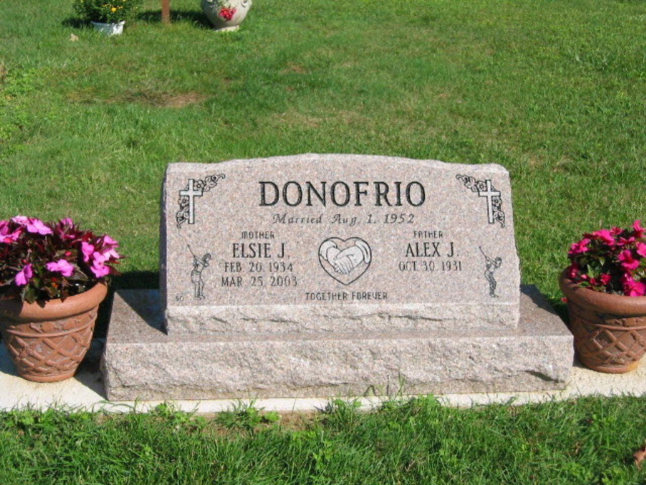 3 Ft. Double Slant With A Base With Heart Engraved — Willoughby, OH — Northcoast Memorials