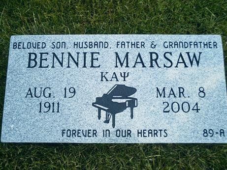 Plain Granite With Piano Flush Marker — Willoughby, OH  —  Northcoast Memorials