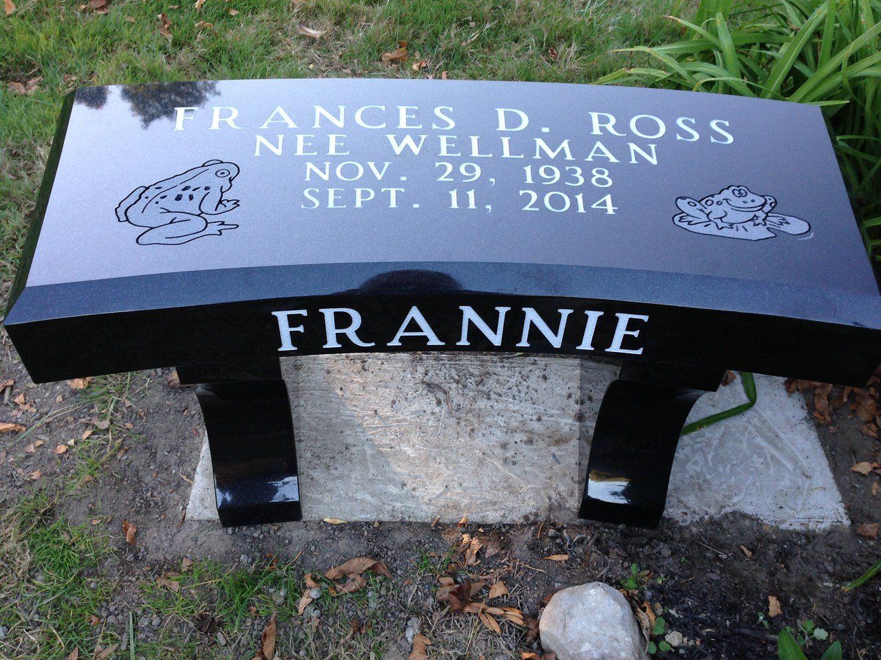 Polished One Seater Bench — Willoughby, OH  —  Northcoast Memorials