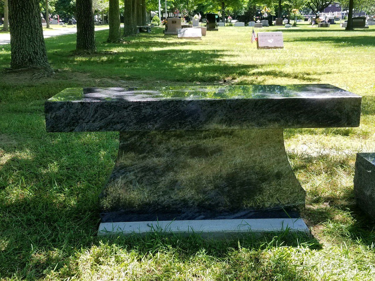 Polished Bench — Willoughby, OH  —  Northcoast Memorials