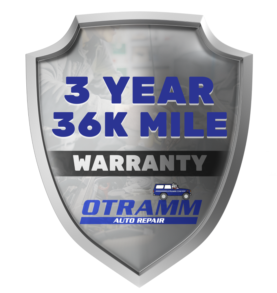 3 Year 36K Mile Warranty Logo | OTRAMM Auto Repair