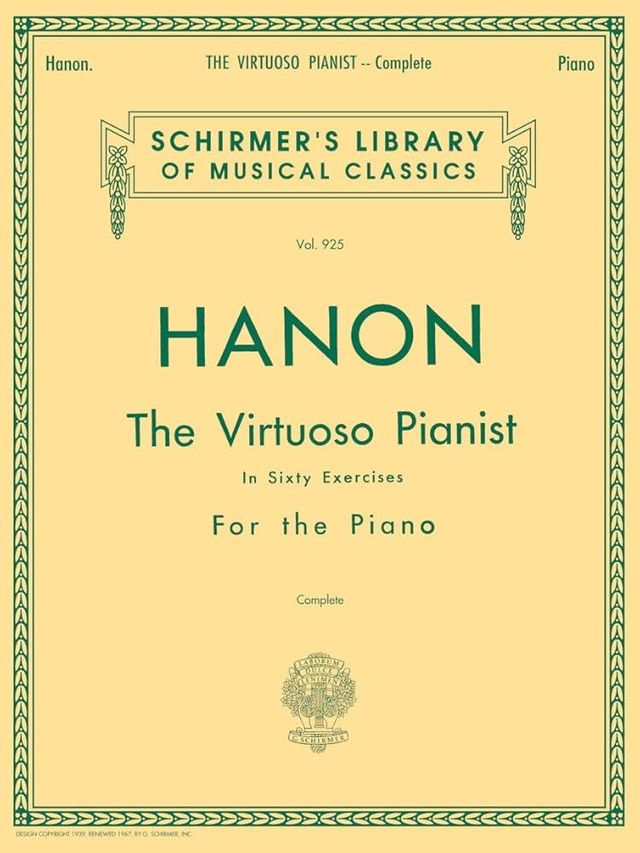 book on exercises for the piano
