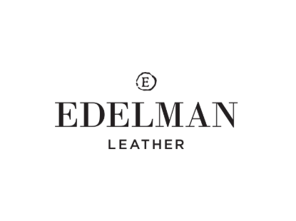 Edelman Leather logo in black text on a white background