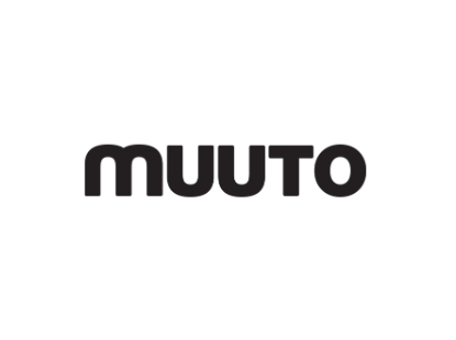 Black MUUTO logo centered on a white background