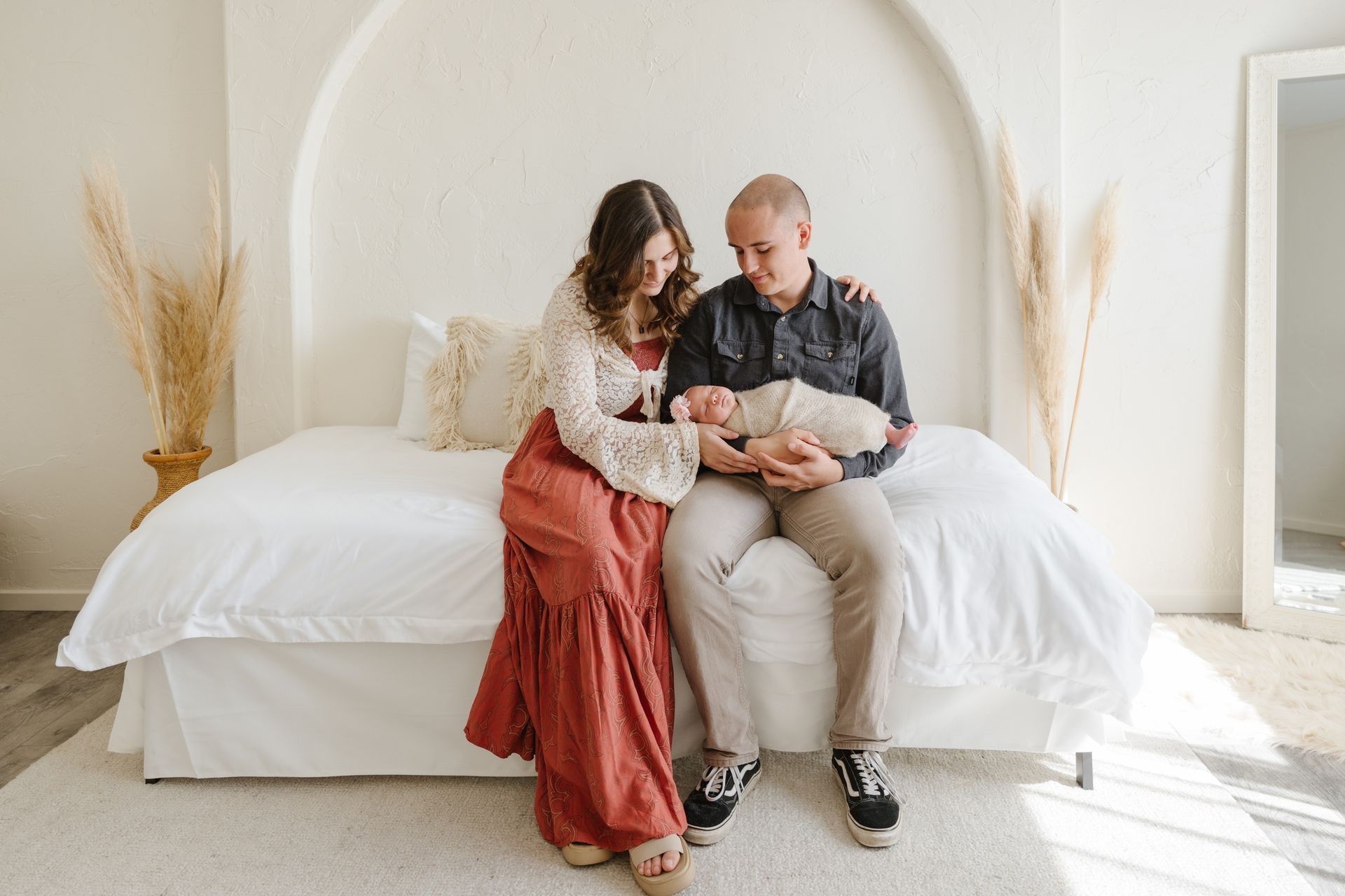 Huntington Beach Modern Studio Newborn Photos