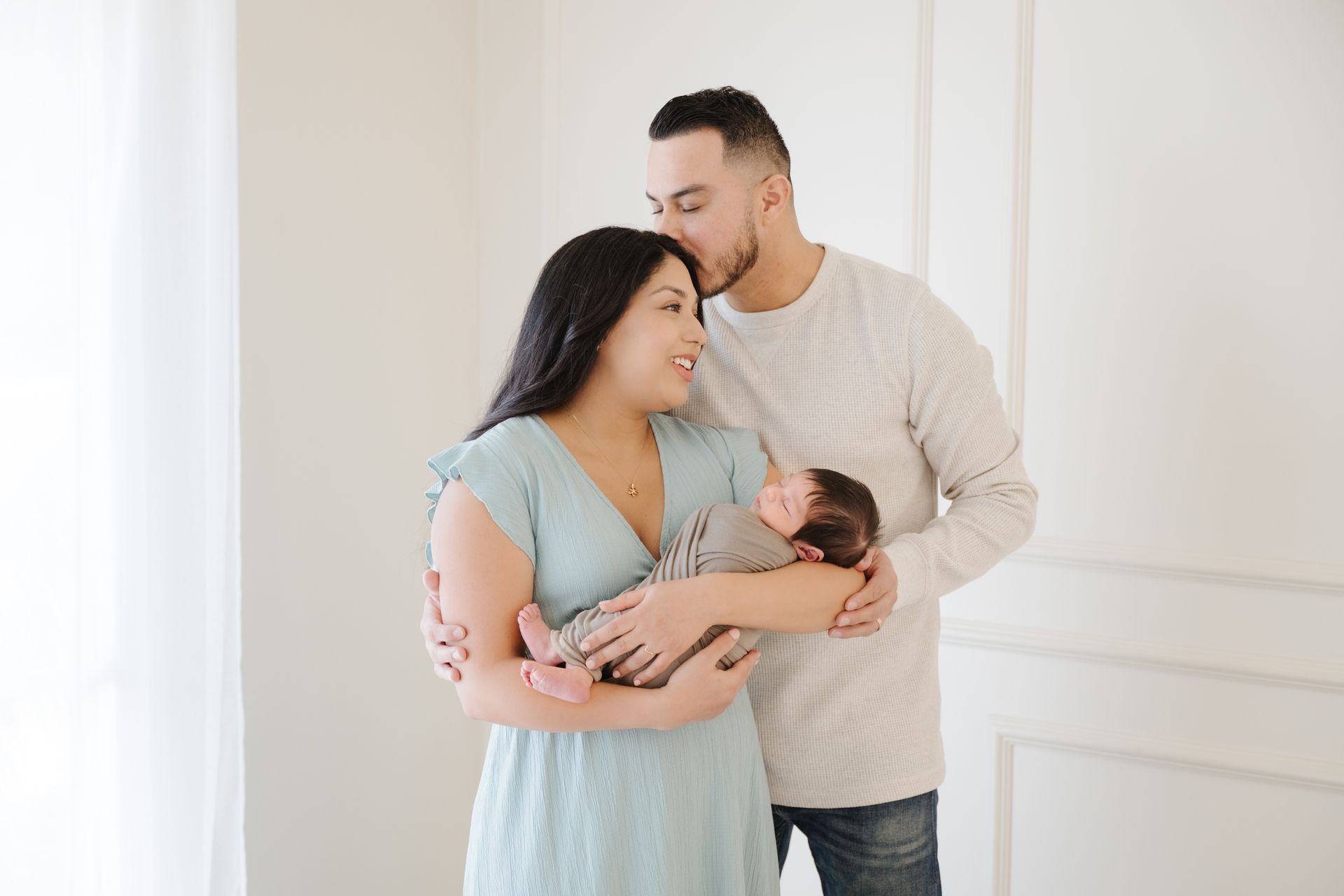 Huntington Beach Modern Studio Newborn Photos