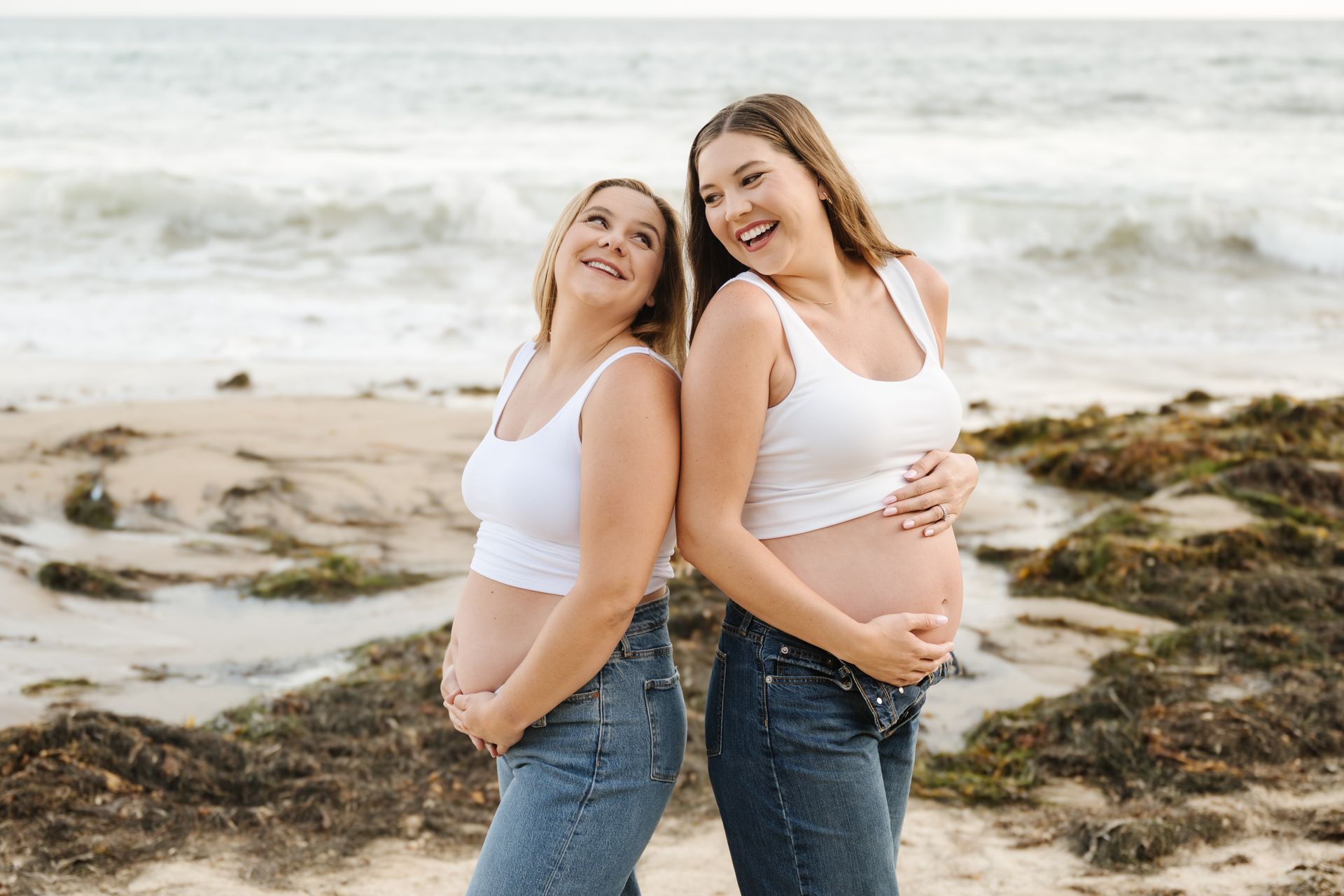Crystal Cove Sister Maternity Photos