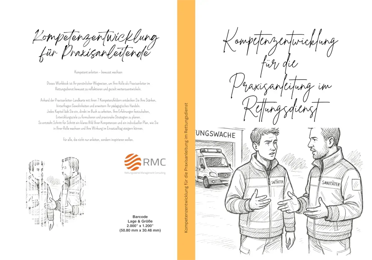 Buchcover: Zwei Männer in Winterjacken unterhalten sich; im Hintergrund ein Krankenwagen. Titel in Kalligrafie.