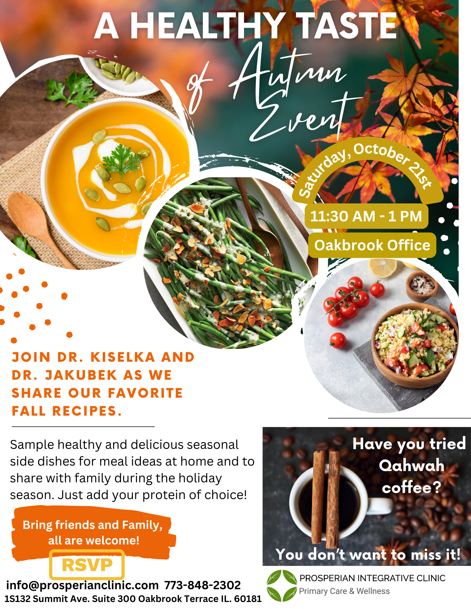 A flyer for a healthy taste of autumn event.