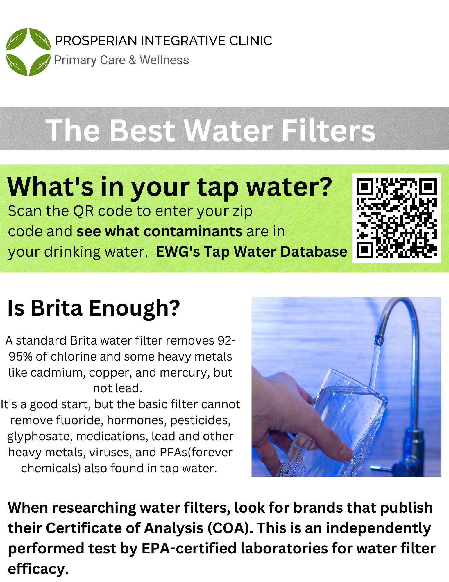 A poster that says `` what 's in your tap water ? ''