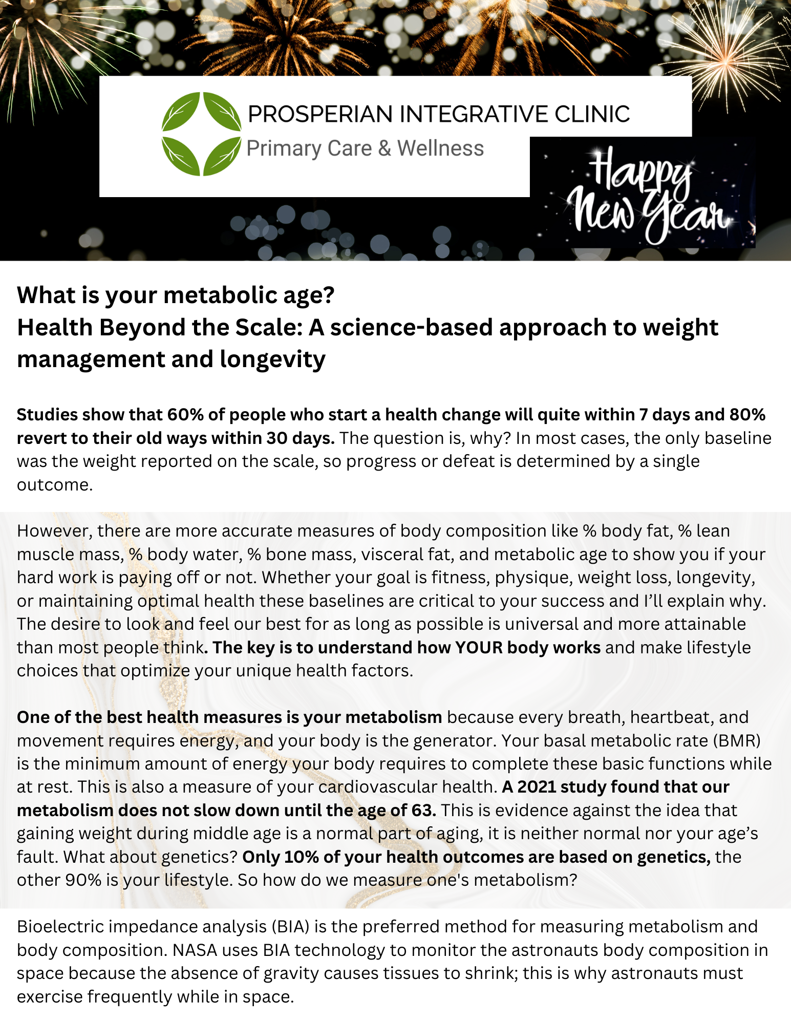 What is your metabolic age ? health beyond the scale : a science-based approach to weight management and longevity