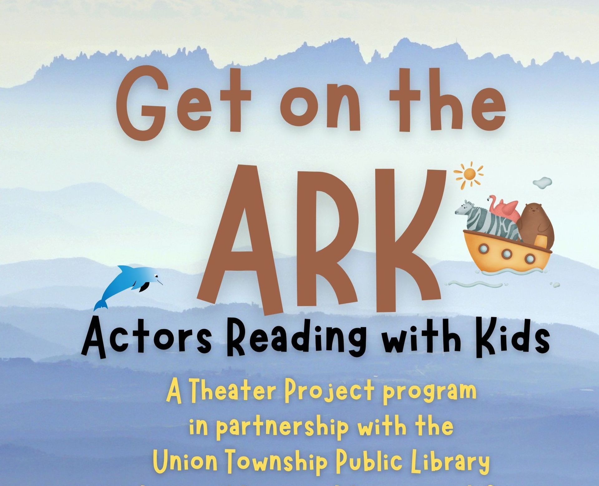 Get on the Ark. Actors reading with kids.