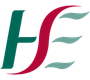 A green letter h with a red swirl around it