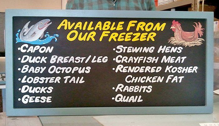 Client: Lunardi's Markets, Project: Hand-lettered menu chalkboard