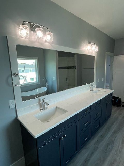 Bathroom Counter Left — Leland, NC — Leland Glass & Mirror