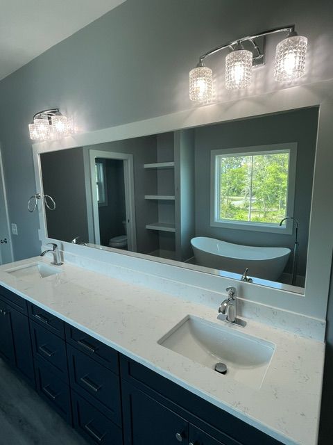 Bathroom Counter Right — Leland, NC — Leland Glass & Mirror