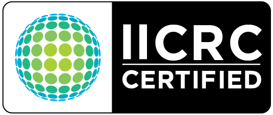 A logo that says iicrc certified on it